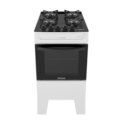 Fogão 4 Bocas a Gás Itatiaia Electra Glass Plus Mesa de Vidro Acendimento Automático Branco Bivolt