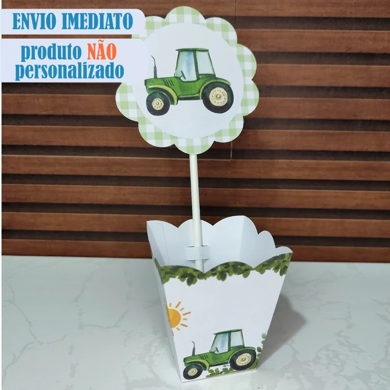 12 Centro de Mesa TRATOR VERDE - Cachepô para mesa para decoração de aniversário - Pegue e Monte em Oferta na Shopee