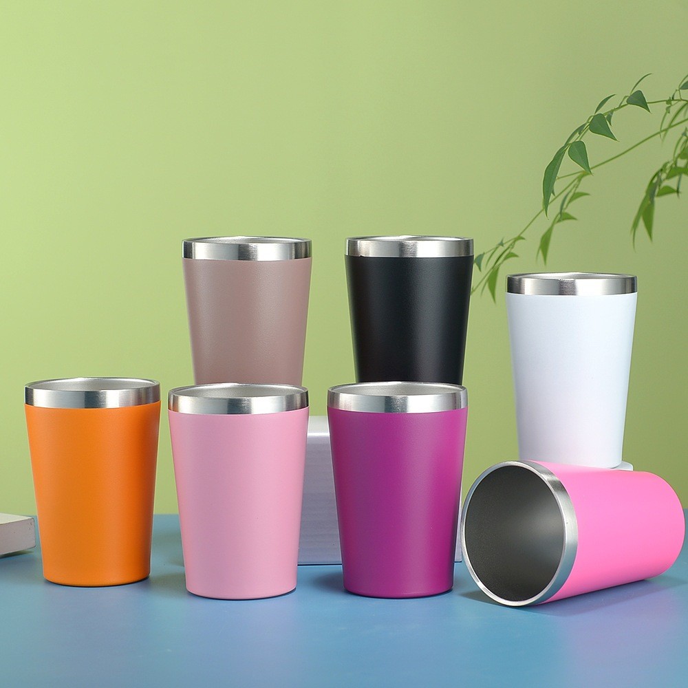 Copo Térmico 360ML Aço Inox Com Tampa Não vaza Mantém Bebidas Geladas E Quentes em Oferta na Shopee