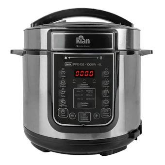 Panela de Pressão Elétrica PPE-102 – 6L Kian Controle de Temperatura Cuba Antiaderente Inox