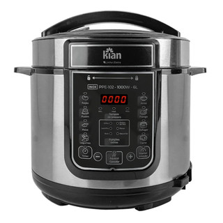 Panela de Pressão Elétrica PPE-102 - 6L Kian Controle de Temperatura Cuba Antiaderente Inox