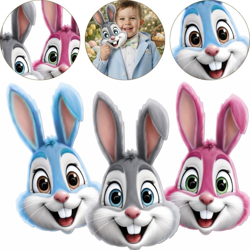 25 MASCARA COELHO DA PÁSCOA SORTIDOS 3384 (KX) PÁSCOA 2026 em Oferta na Shopee