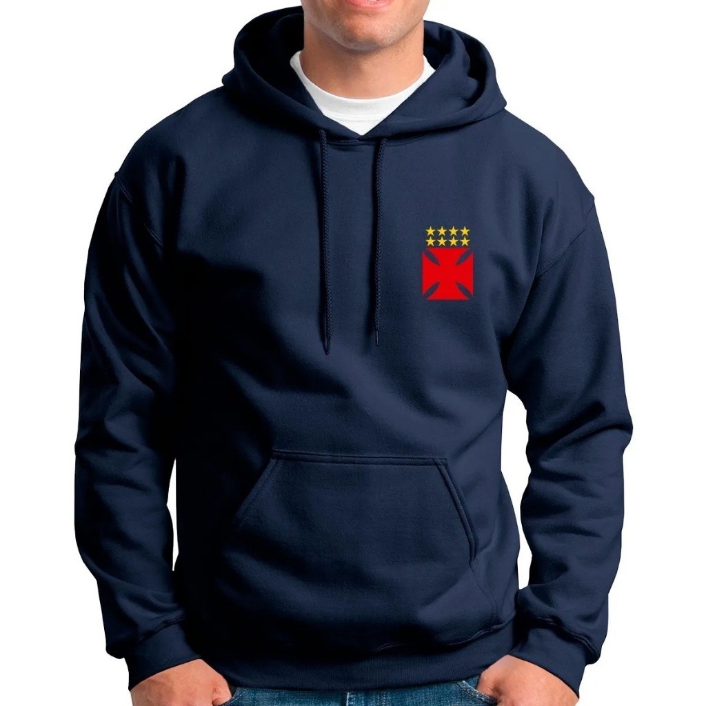 Blusa de frio Vasco da Gama Moletom Time de Futebol Plus Size