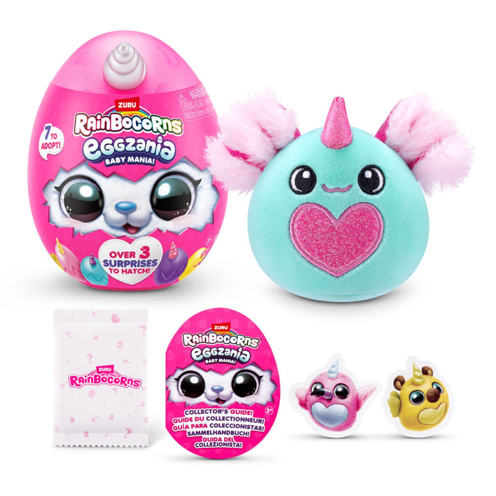Ovo com Pelúcia Surpresa - Baby Mania - Eggzania - Rainbocorns - Sortido - Fun — imagem 2 de 2