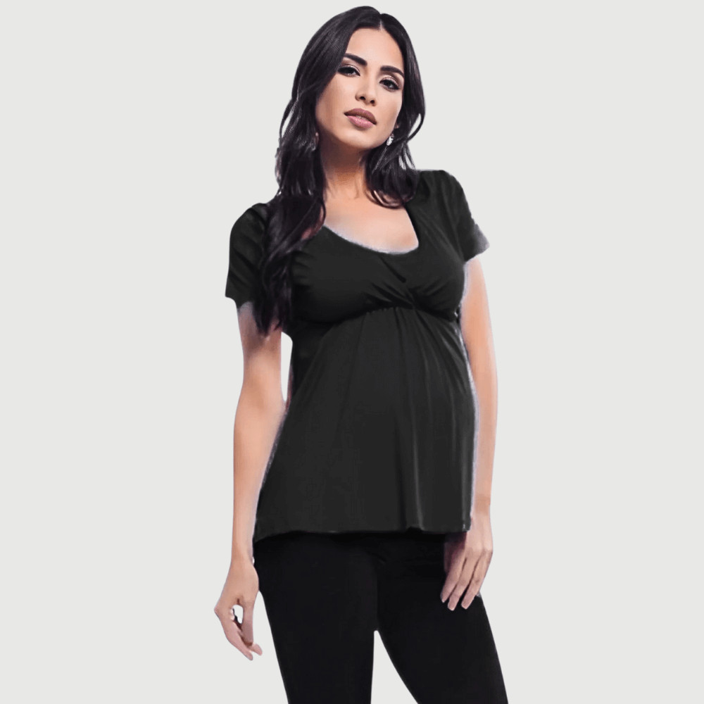 Blusa Gestante Amamentação Thirty Preta