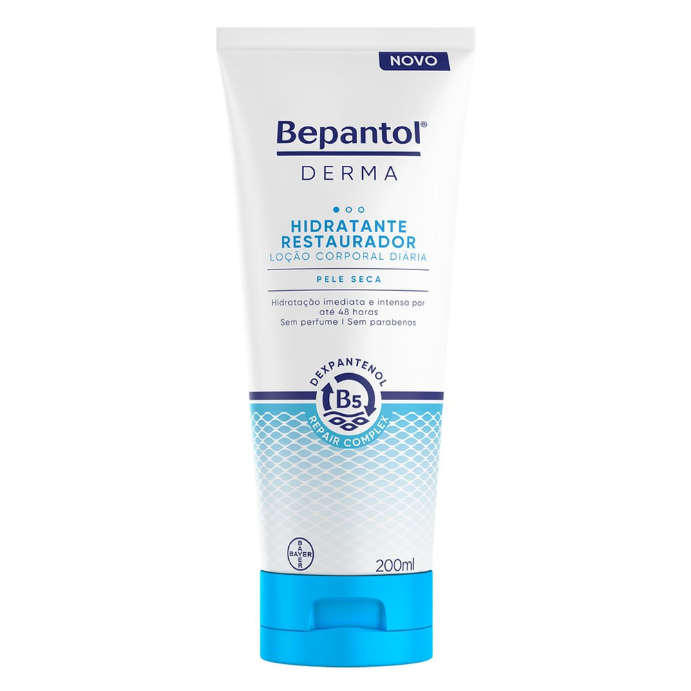 Bepantol Derma Hidratante Restaurador Loção Corporal Diária para Pele Seca 200ml