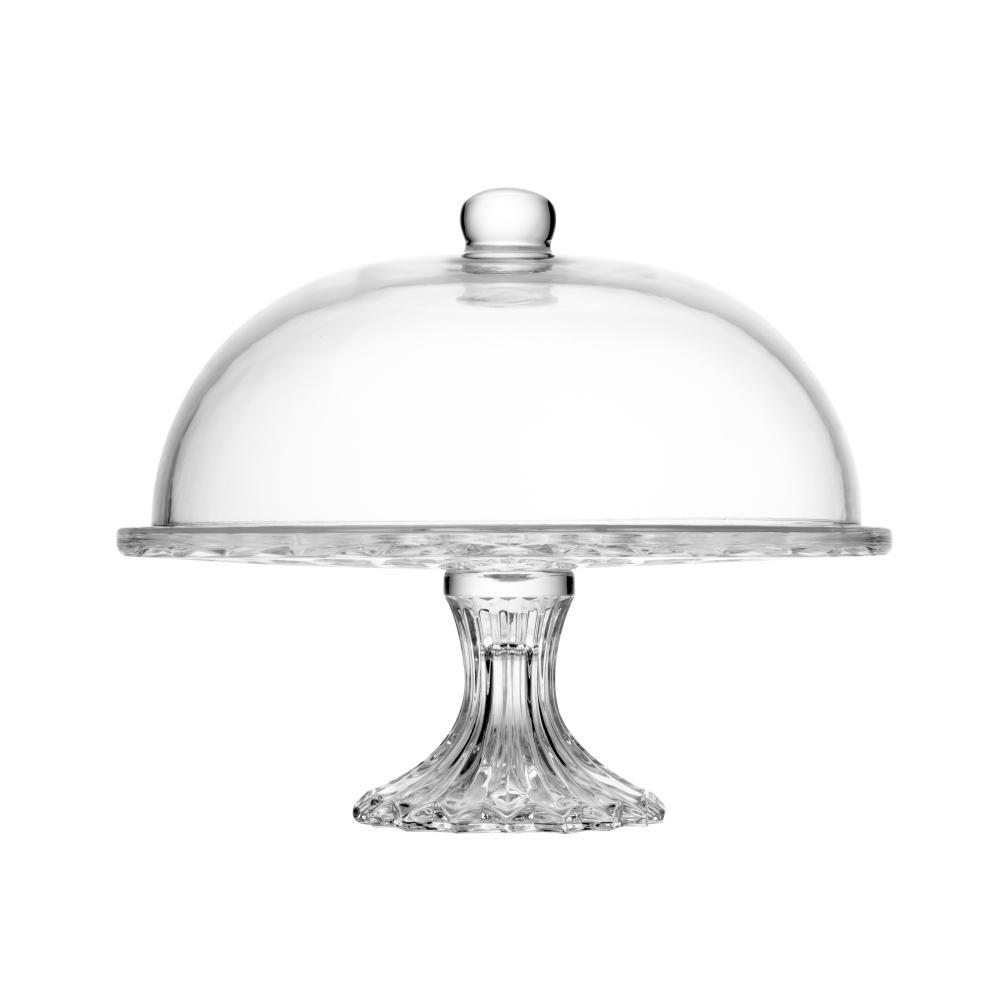 Prato para Bolo com Pé e Tampa Diamond 31cm x 31cm x 23,5cm em Oferta na Shopee