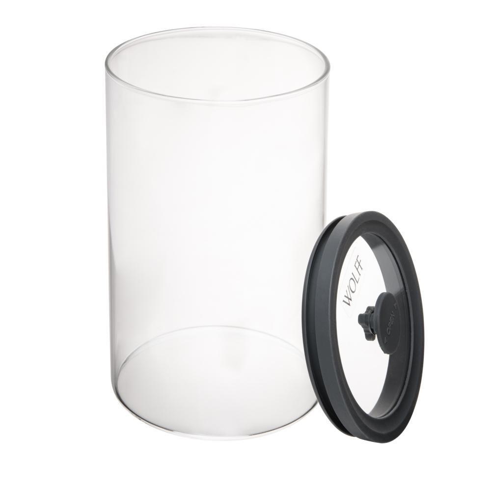 Porta Mantimentos com Tampa Cinza Donuts 1L Vidro