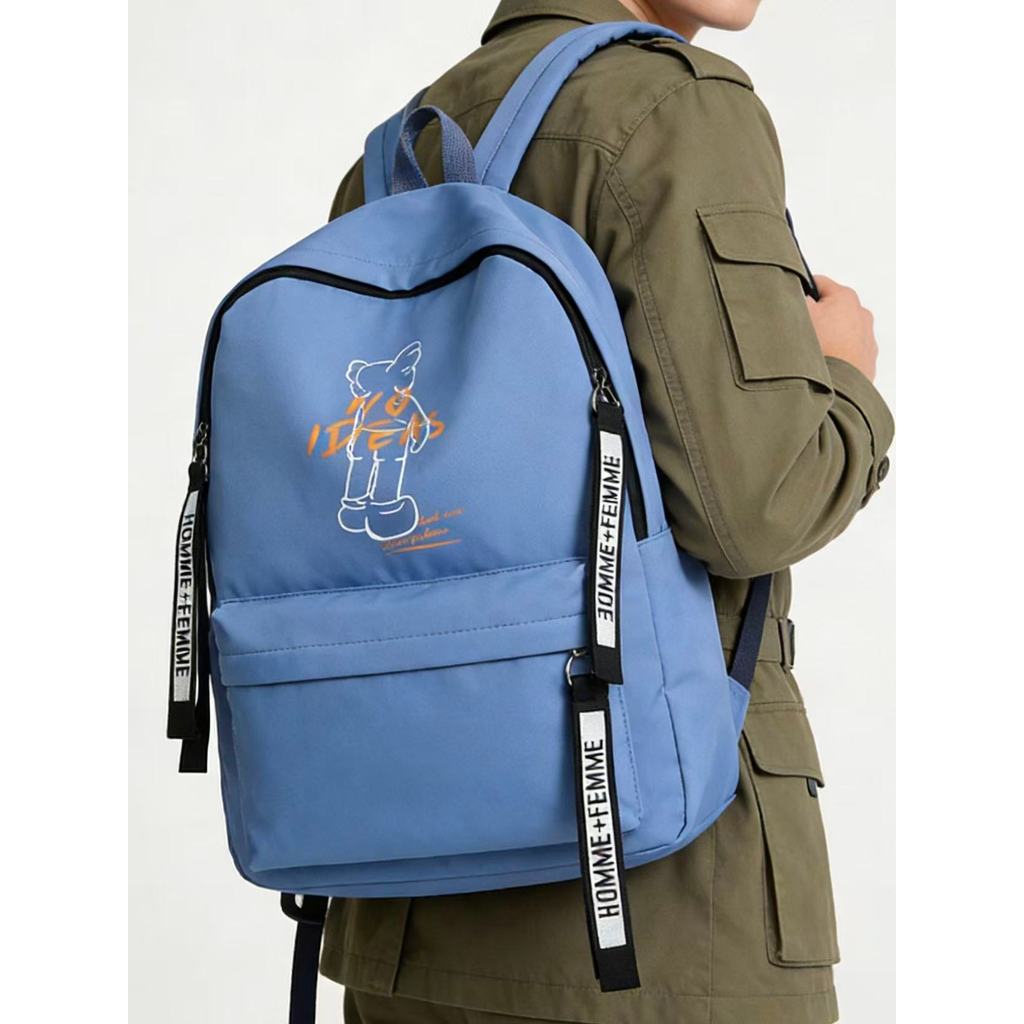 Mochila Escolar Estampada Moderna Unissex Universitário Casual Bolsa Simples Notebook Viagem Trabalho X021 X022 LING