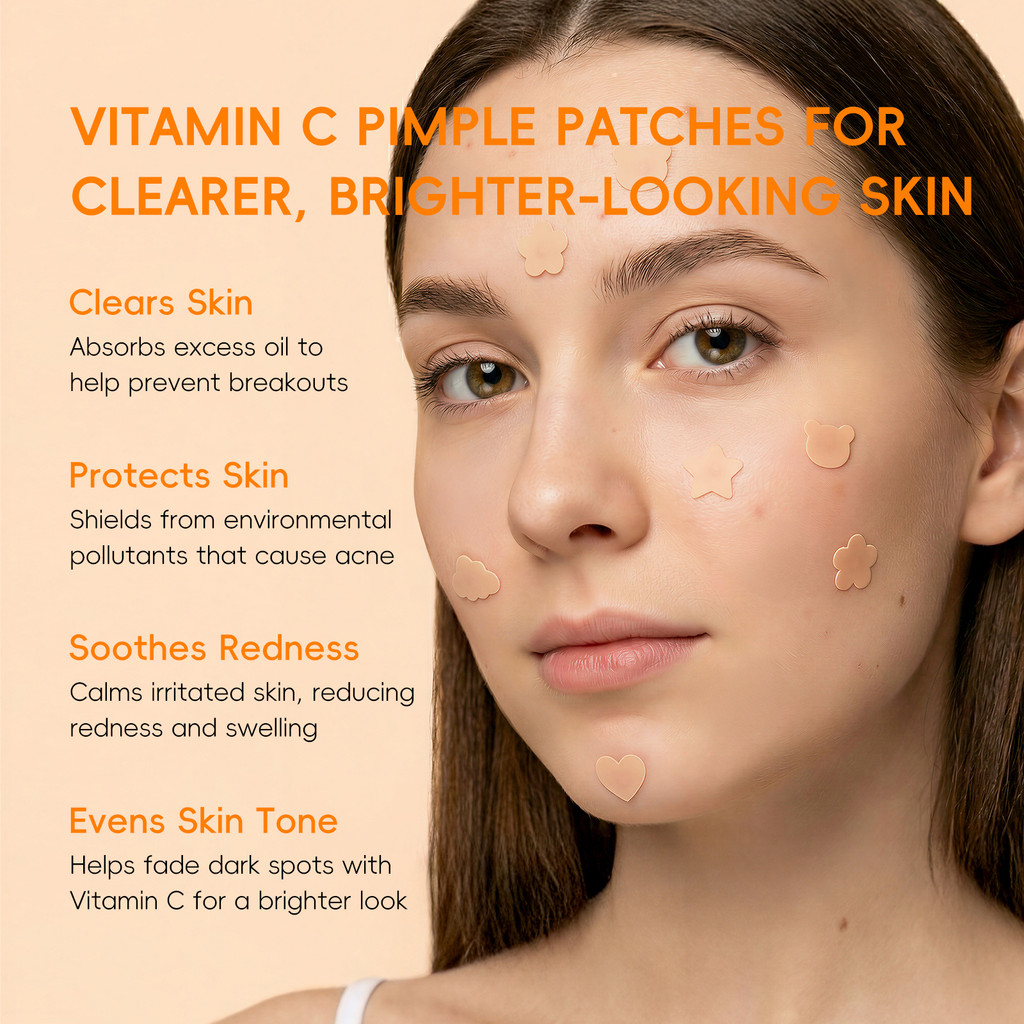 Adesivo Para Espinhas De Vitamina C LAIKOU-Hidrocolóide Com Ácido Salicílico E Óleo De Tea Tree, Ilumina Visivelmente A · foto 2