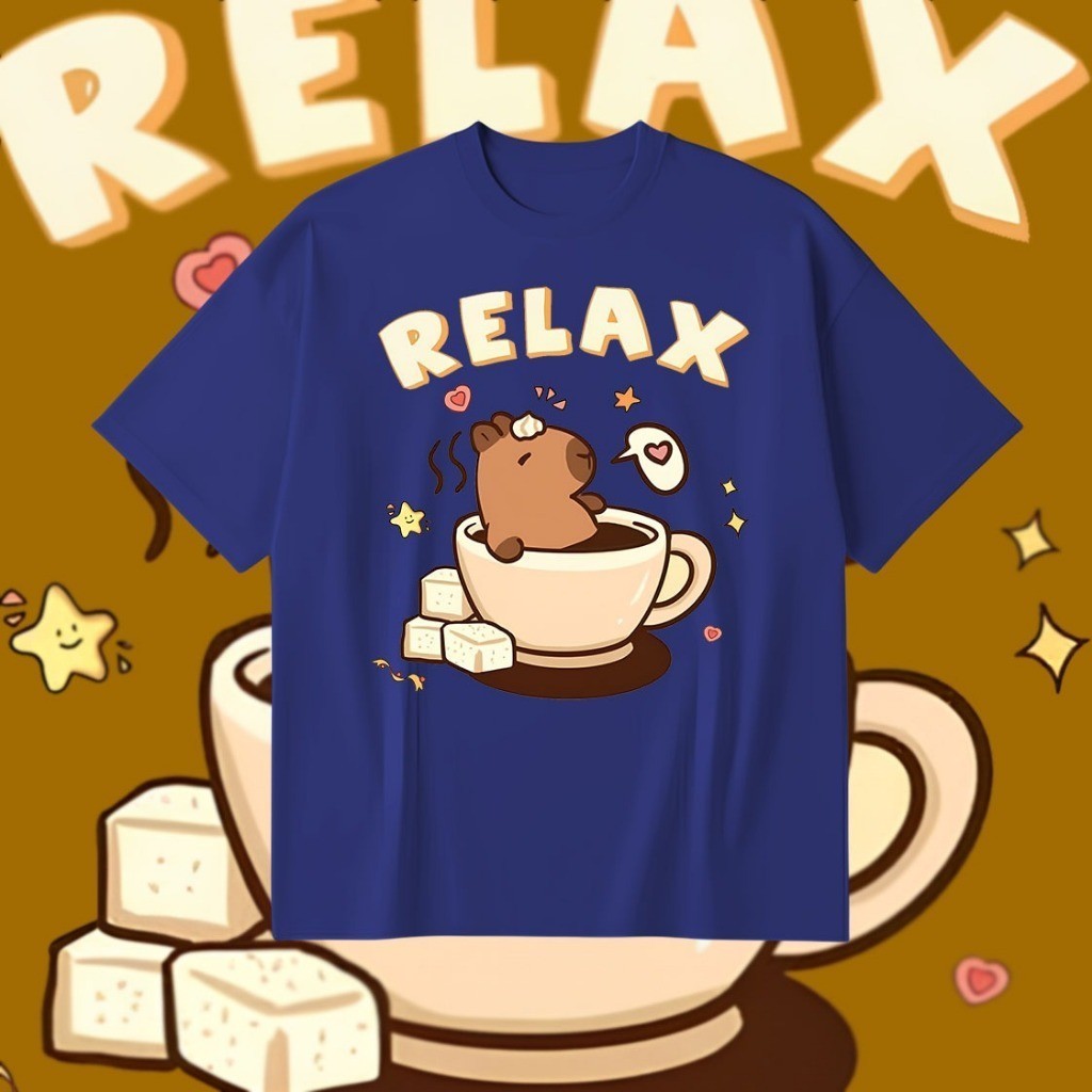 Camiseta Premium Algodão Basica Capivara Relax Masculina E Feminina(Unissex)100% Algodão