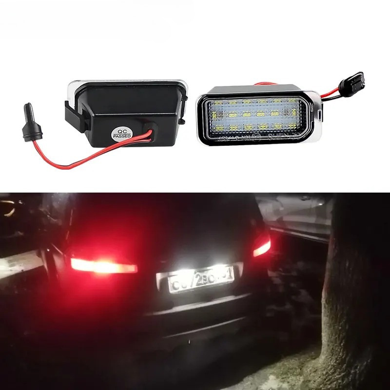 2 Pçs Carro LED Luz Da Placa De Licença Número Lâmpada 2012-2021 Para Ford Focus Mk3 Mk4,2008-2019 Fiesta Mk6 , Fusion M