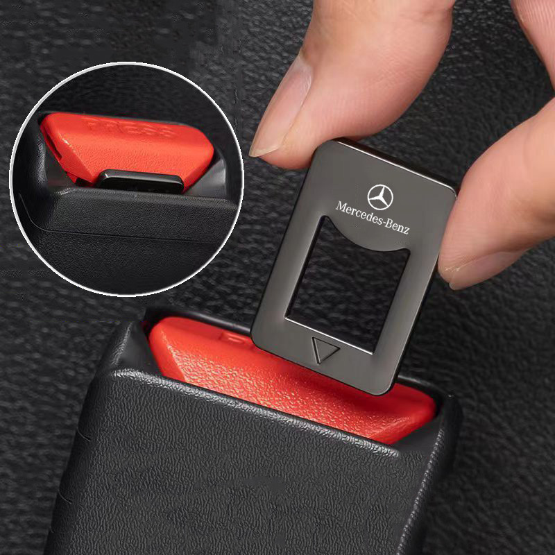 Para Mercedes Benz Escondido Cinto De Segurança Do Carro Inserção Fivela De Metal W210 W204 W205 W123 W212 GLA GLB AMG
