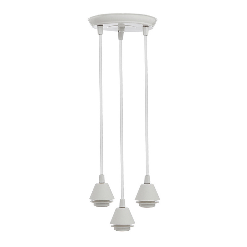 Pendente Lustre Popy 3 Lampadas C/ Soquete E27 Sem Cúpula Branco Preto Cobre Dourado Preto 110v/220v Sala Quarto Cozinha