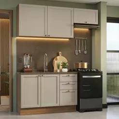 Armário de Cozinha Compacta 180 cm Rustic/Crema Vik Madesa 02