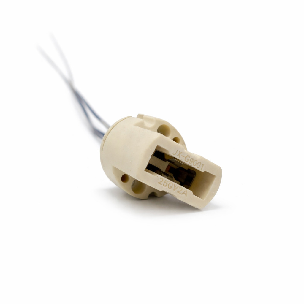 Soquete G9 Bipino com Cabo Material Isolante Alta Temperatura para Luminária LED Lustre