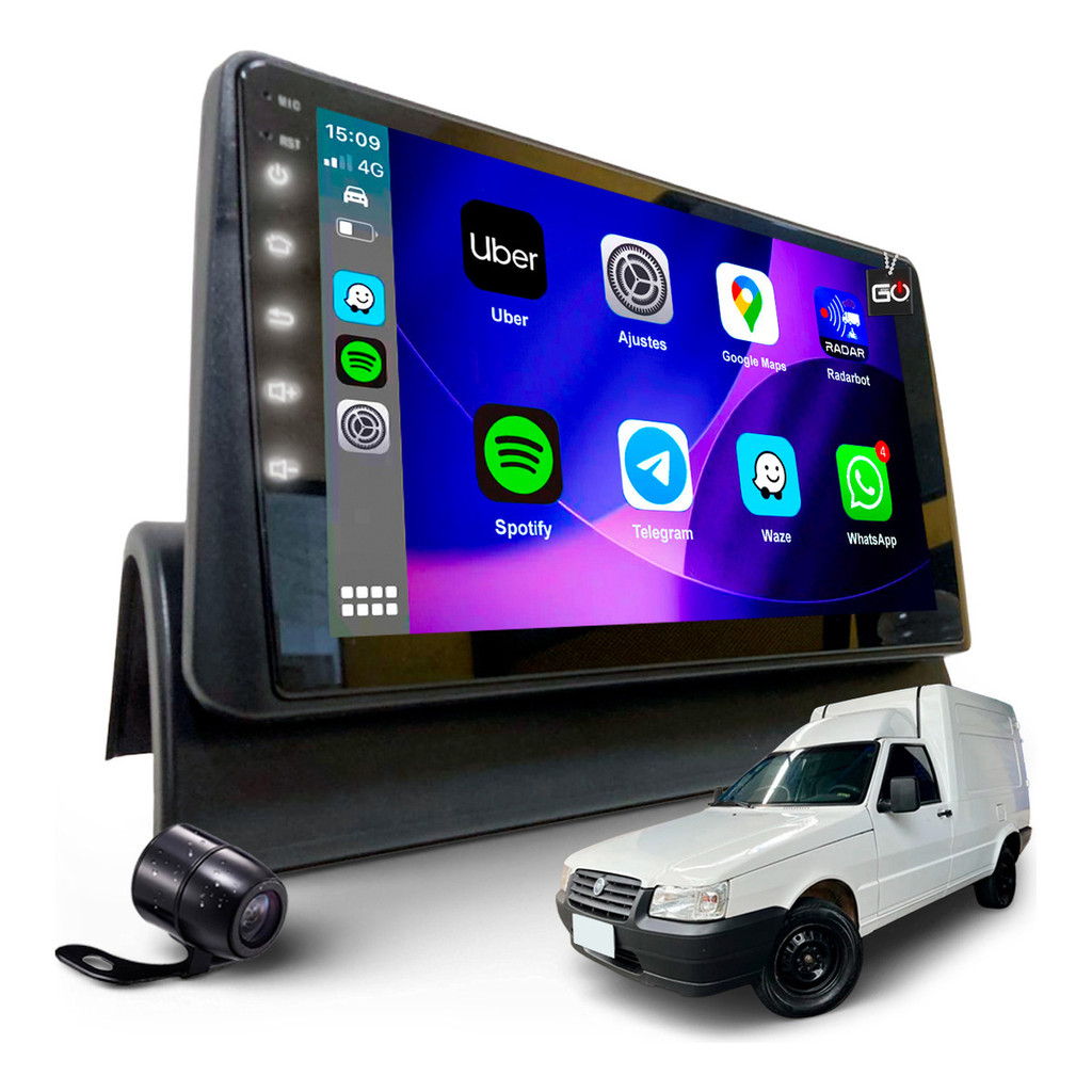 Kit Central Multimidia Mp10 Fiorino 2009 2010 2011 2012 2013