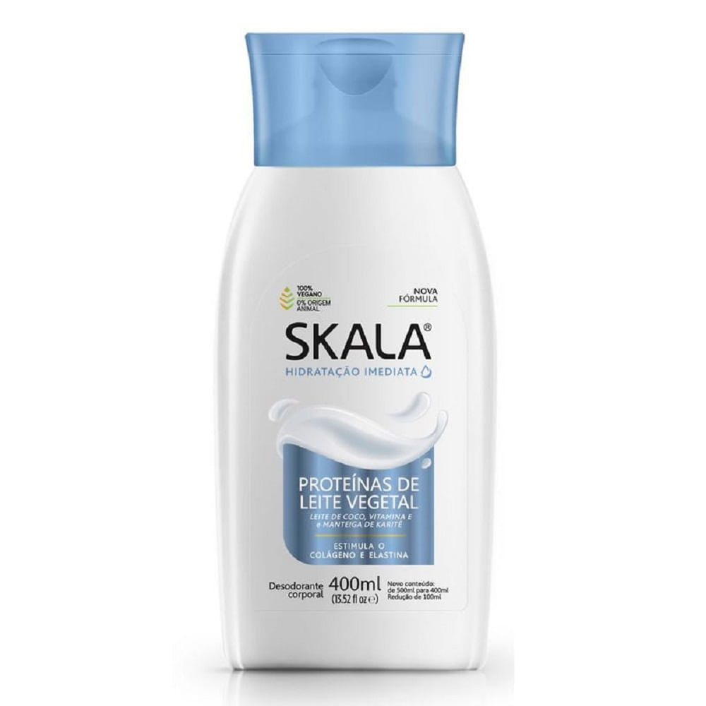 Loção Hidratante Desodorante Corporal Skala Proteínas de Leite Vegetal 400ml em Oferta na Shopee