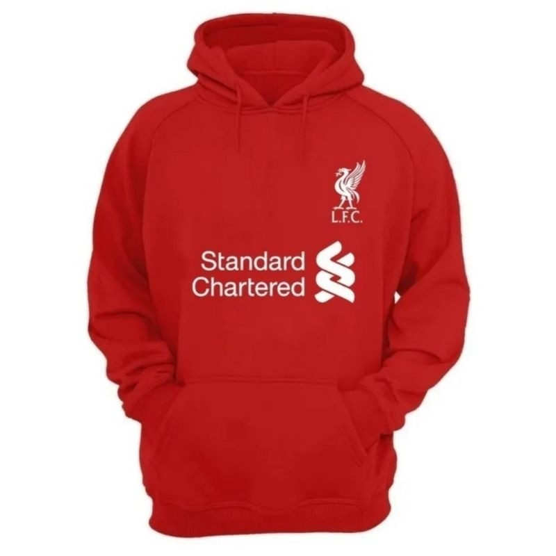 blusa moleton flanelado unissex de frio feminina sueter masculino times europeu capuz e bolso Liverpool