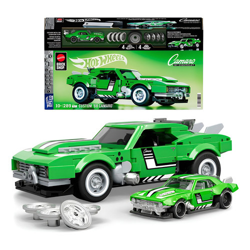 Bloco De Montar Mega Construx Hot Wheels Mattel Speed Camaro 289 peças