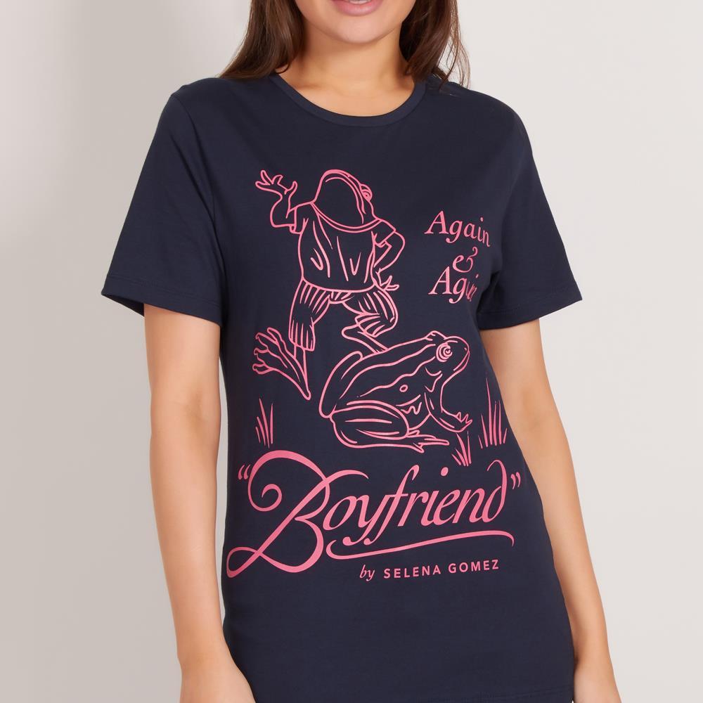 Camiseta Selena Gomez - Again and Again Frog - Dark Blue em Oferta na Shopee