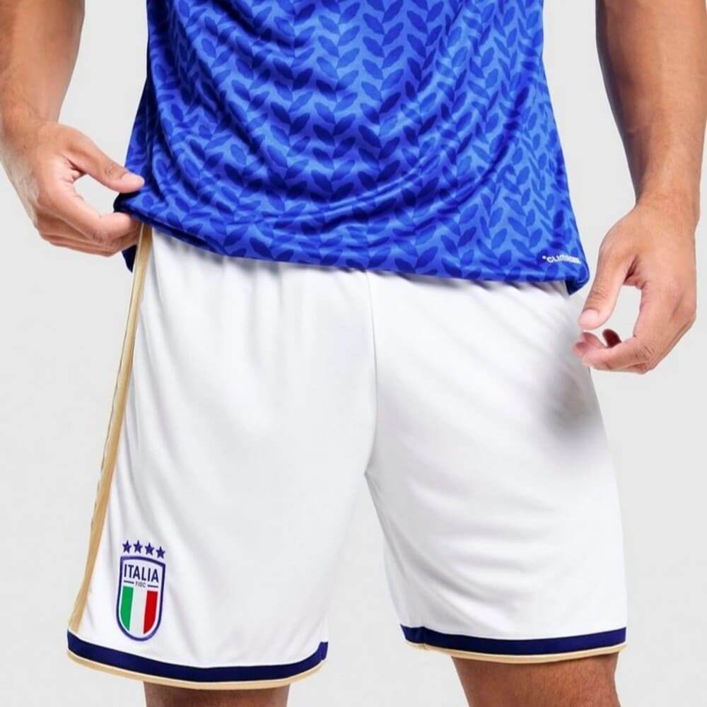 Calção Itália I Adidas 2026 Branco/Dourado