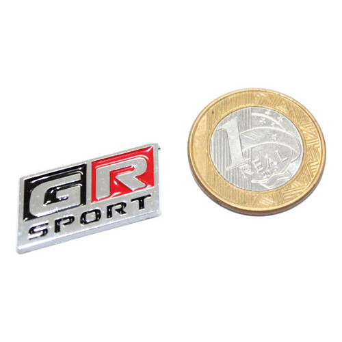 Emblema Volante Gr Sport Corolla Yaris Rav4 Camry Hilux Etio Prateado