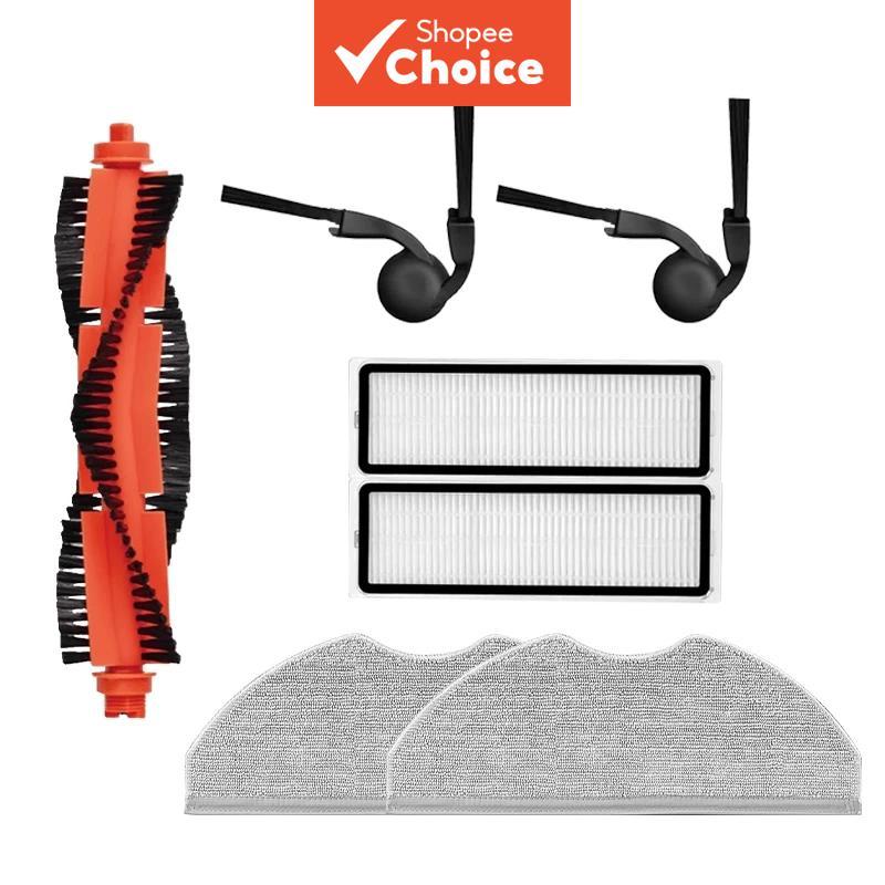  Acessórios para Robô de Limpeza de Piso Xiaomi S40 - Escova Principal, Escova Lateral, Filtro HEPA, Pano de Limpeza