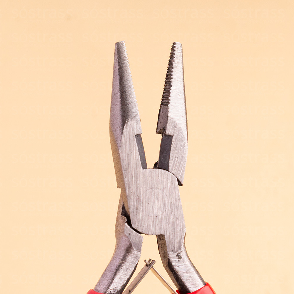 Mini Alicate Meia Cana Frisado | Pesca Artesanato Bijuterias — imagem 2 de 2