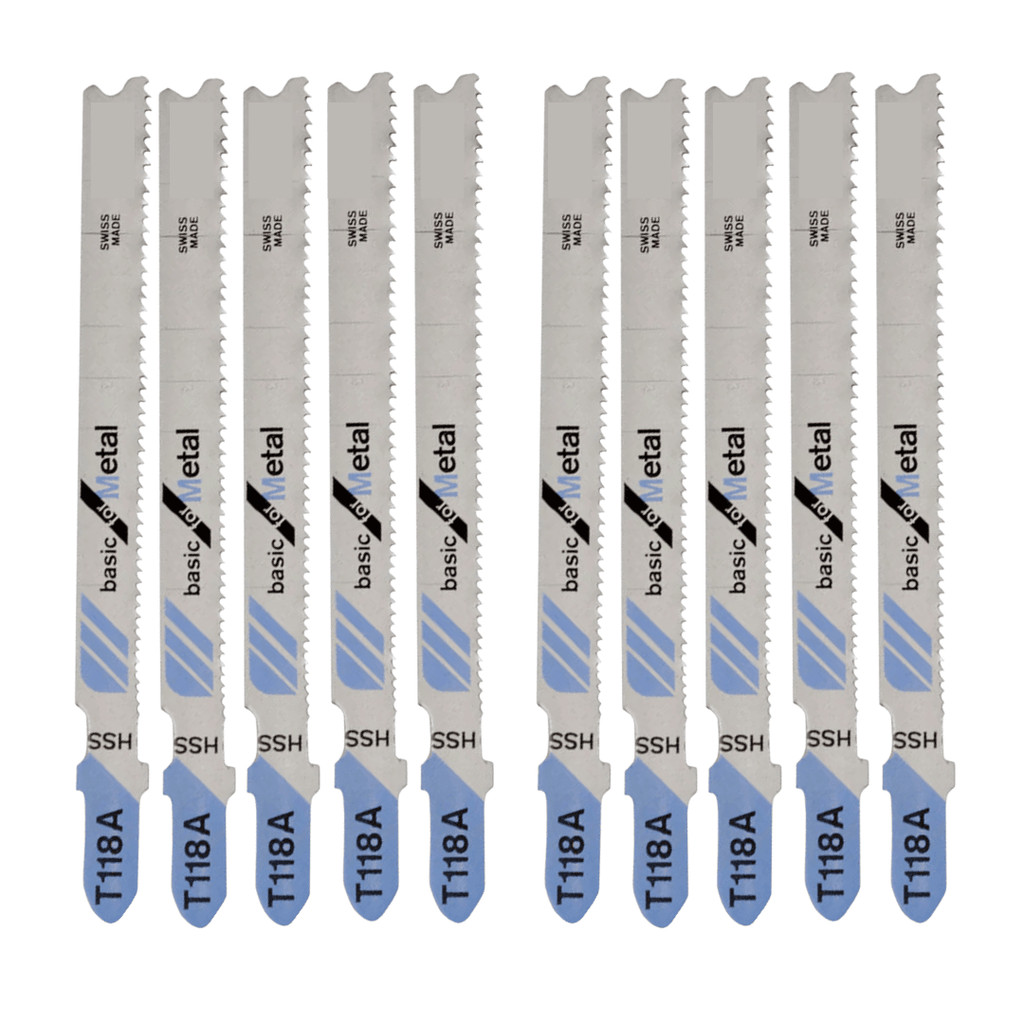 10 peças lâminas de serra tico-tico t118a metal