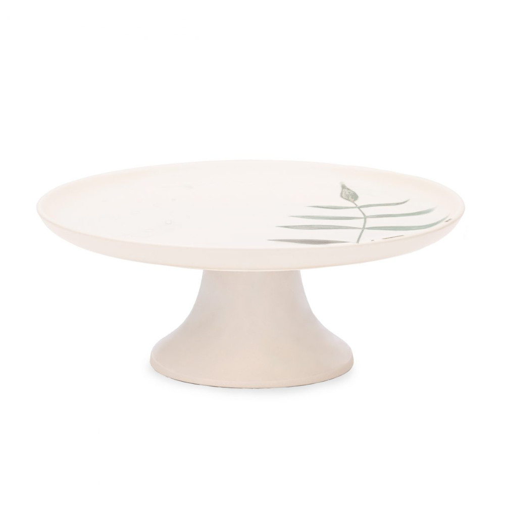 Boleira Em Cerâmica Flat 26Cm Samambaia Oxford