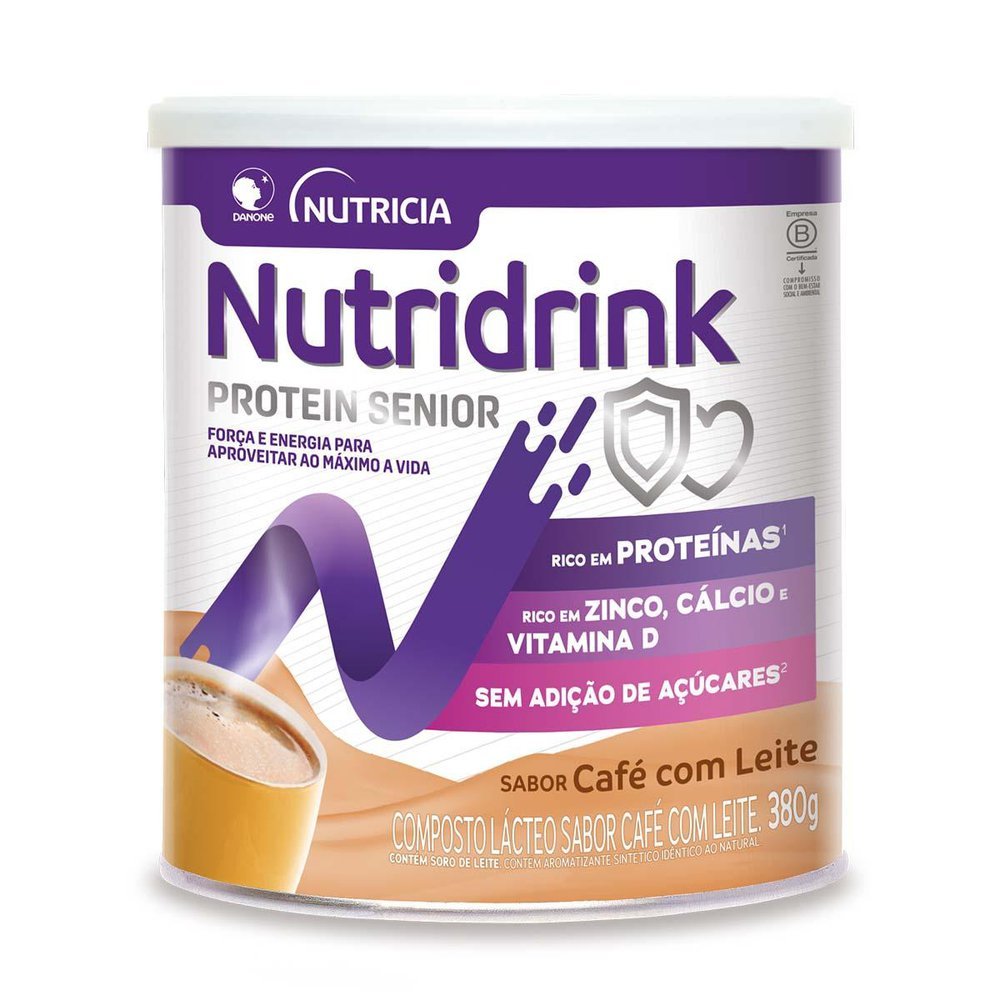 Nutridrink Protein Senior Sabor Café com Leite 380g em Oferta na Shopee