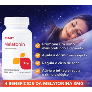 MELATONINA GNC 120 CÁPSULAS em Oferta na Shopee