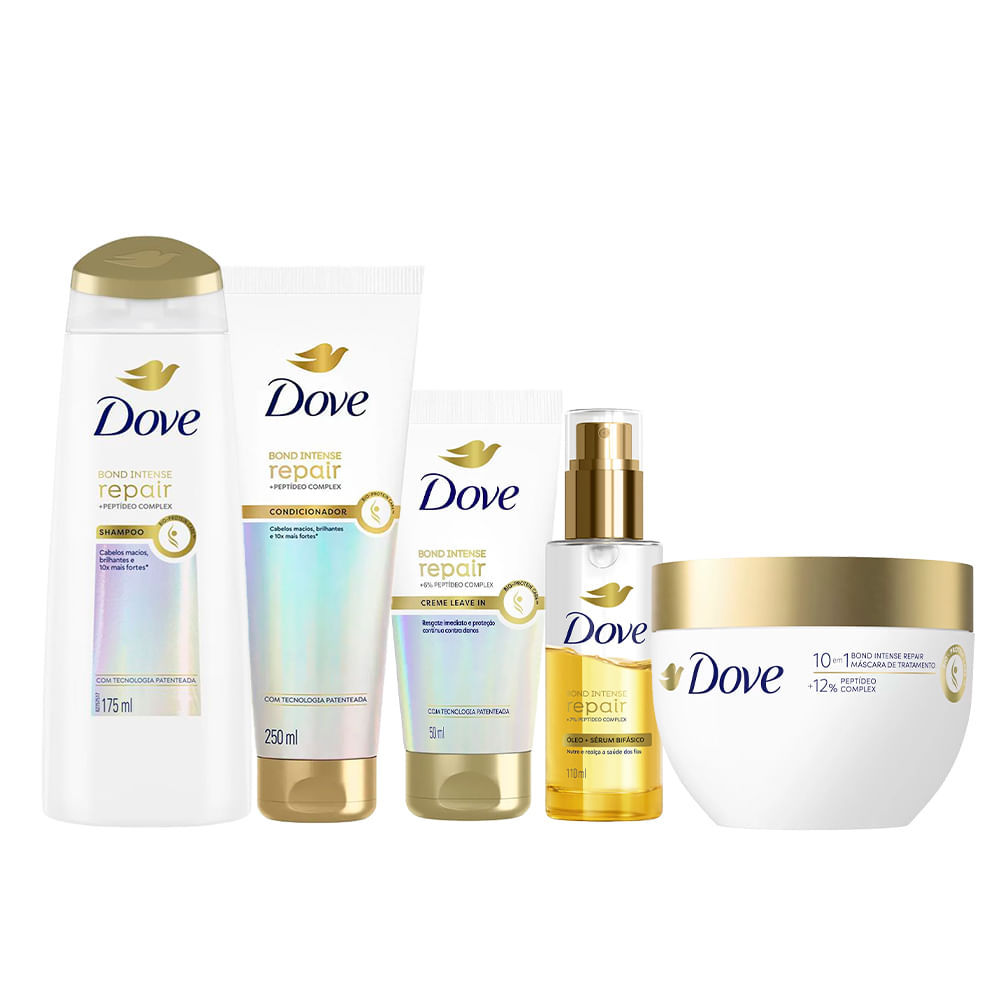 Kit Dove Bond Intense Repair - 5 Unidades em Oferta na Shopee