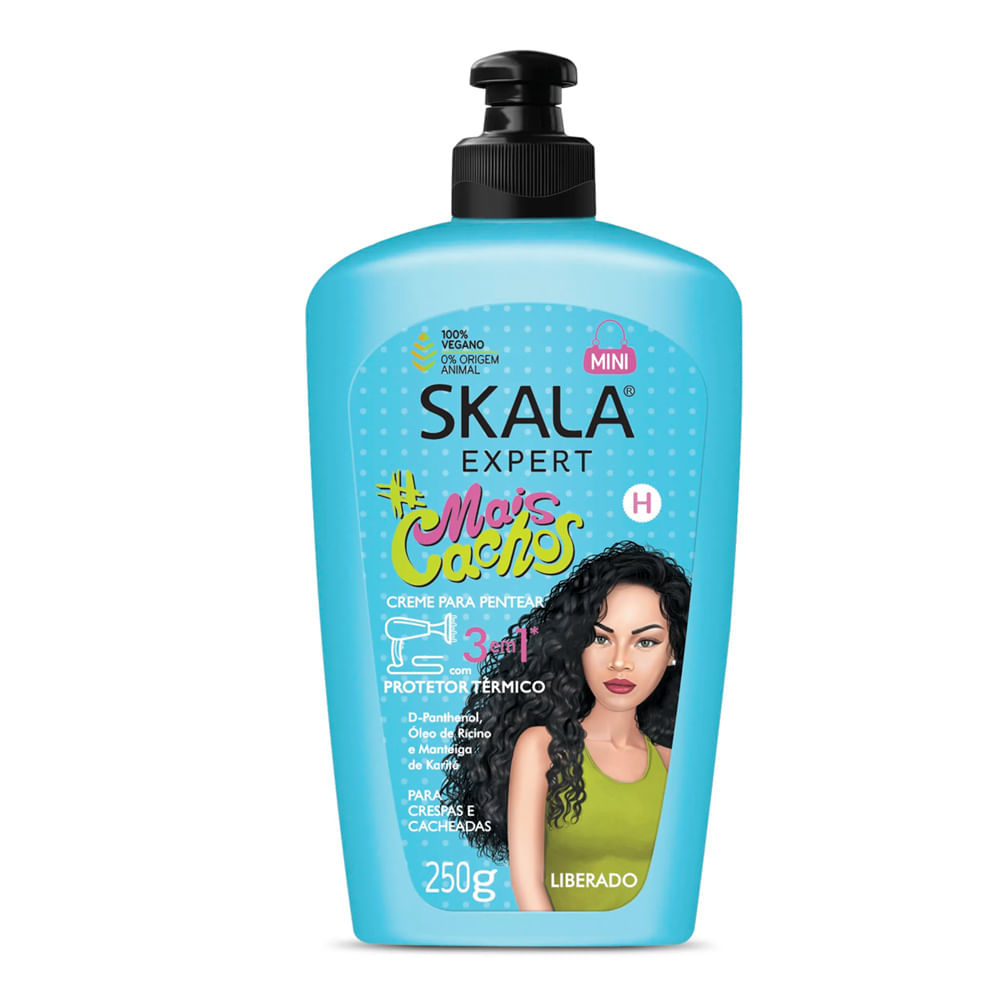 Creme Para Pentear Skala 3 em 1 #MaisCachos 250g