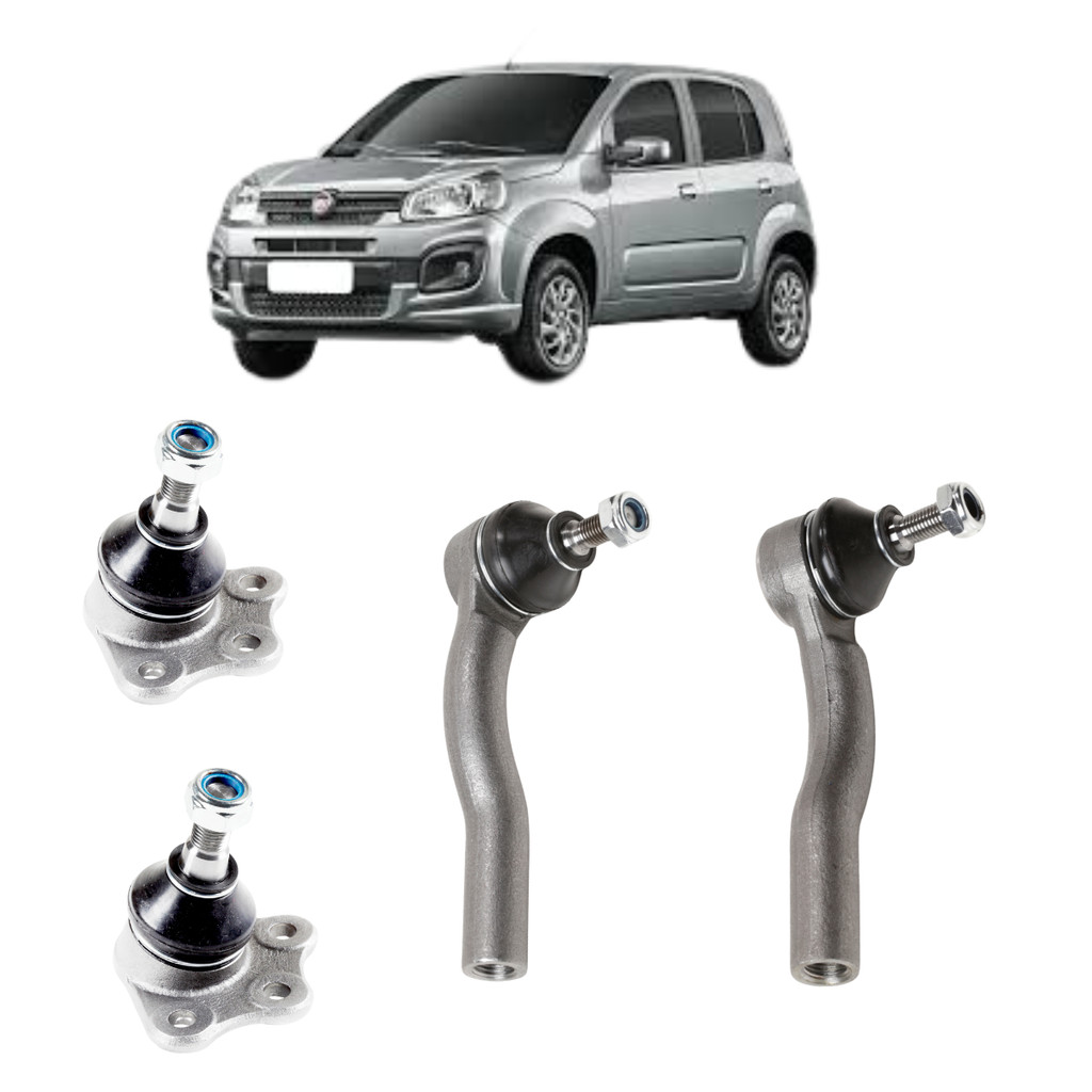 Kit Pivô Suspensão E Terminal Direção Palio Siena Uno Mobi Fiorino Strada em Oferta na Shopee