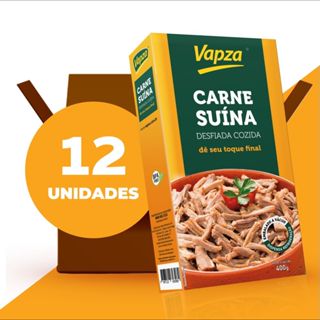 Kit com 12 Carnes Suínas Desfiadas Cozidas 400G Vapza em Oferta na Shopee