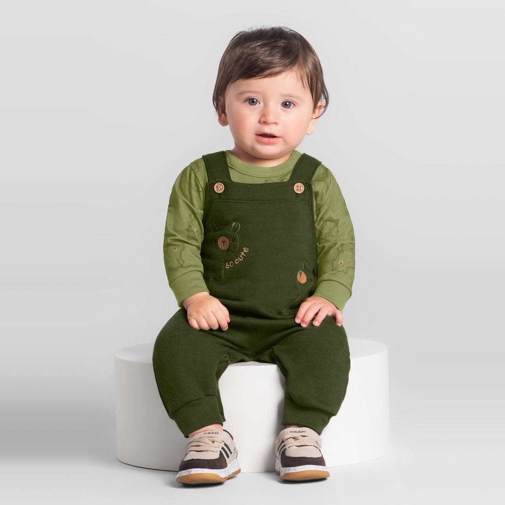Conjunto Bebê menino em moletom Brandili Baby