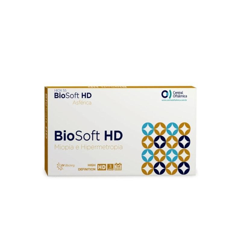 Lentes de contato Biosoft Asférica HD para Miopia ou hipermetropia  - Caixa com 3 unidades em Oferta na Shopee
