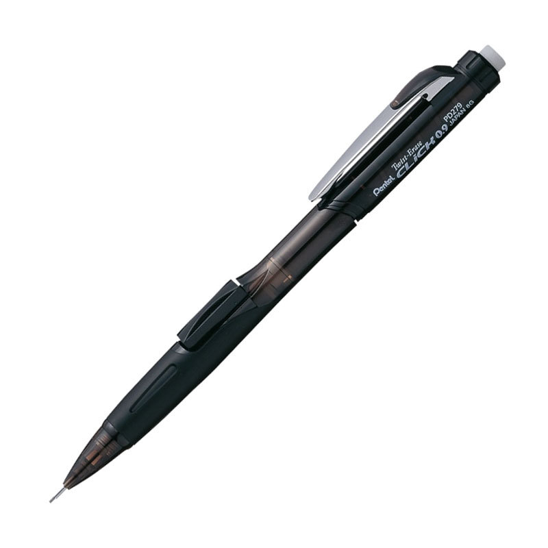 Lapiseira 0.9mm PD279 Twist Erase Click Preta Pentel