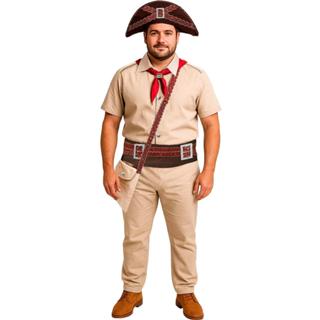 Roupa Lampião Cangaceiro Adulto Plus Size Luxo Chapéu E Bolsa Festa Junina em Oferta na Shopee