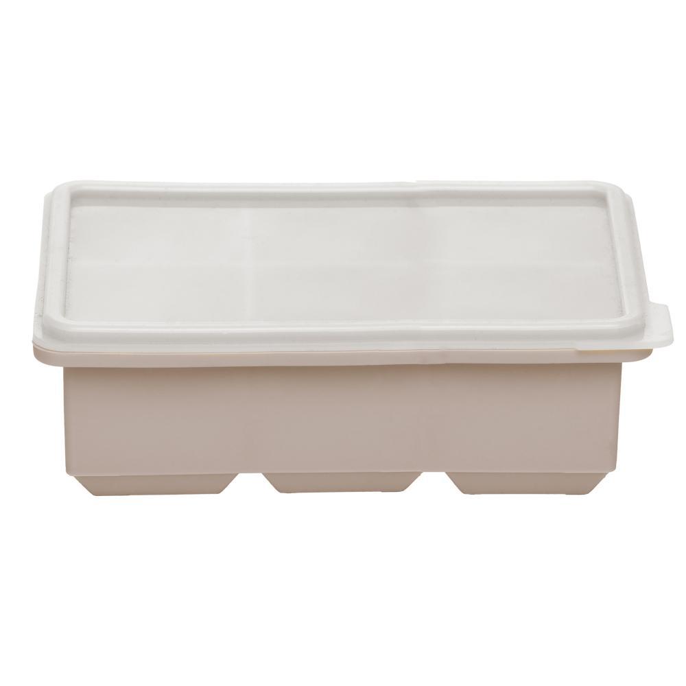 Forma para Gelo 6 Cubos 16,5cm x 13cm x 5,5cm Bege Silicone