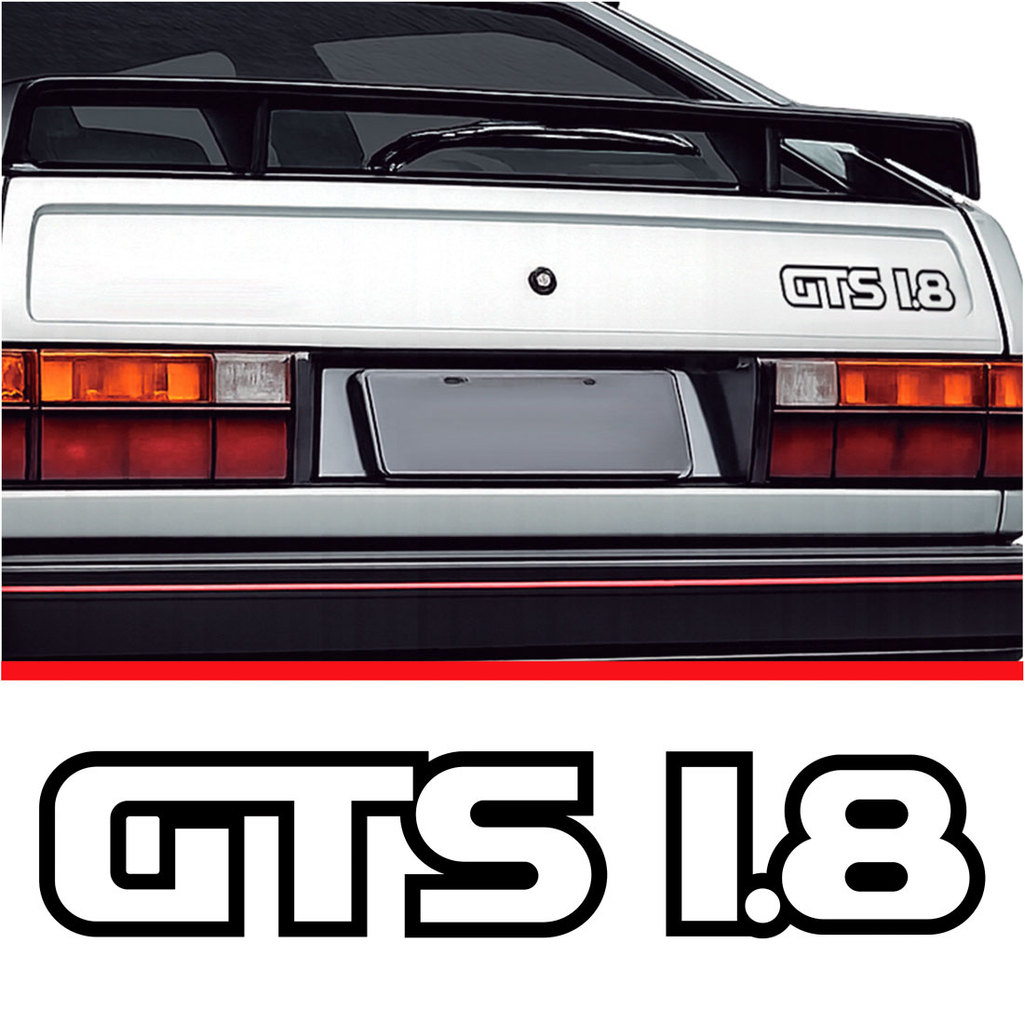 Adesivo Vinil Plotado GTS 1.8 Traseiro Volkswagen Gol Retro