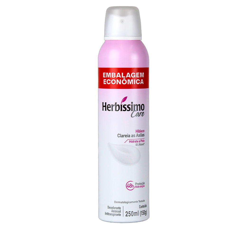 Desodorante Herbíssimo Care Hibisco Aerossol 250ml em Oferta na Shopee