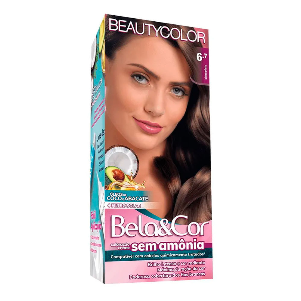 Tintura Bela e Cor Sem Amônia 6.7 Chocolate em Oferta na Shopee
