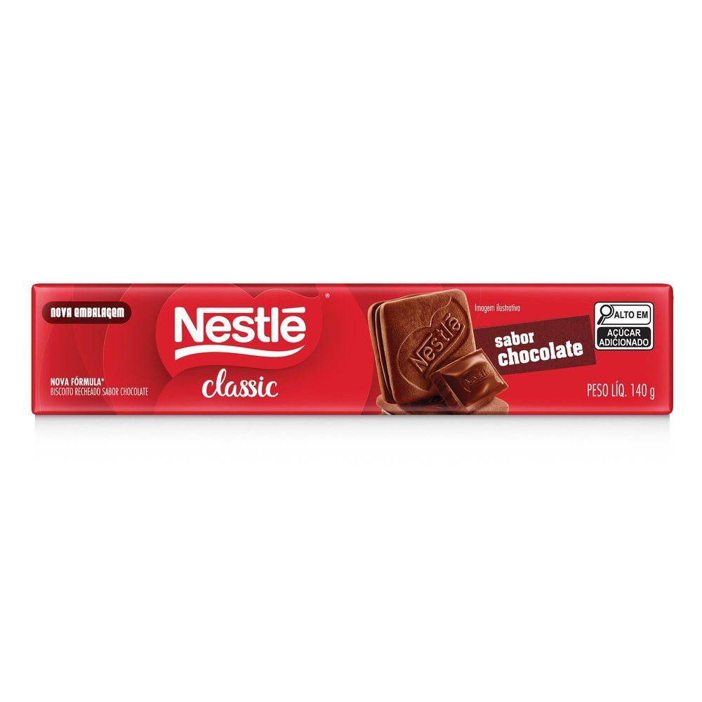 Biscoito Nestlé Classic Recheado Chocolate 140g em Oferta na Shopee