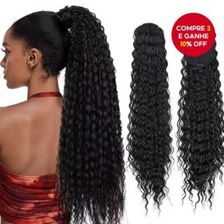 60cm Peruca Feminina Cacheada Afro Encaracolada Rabo de Cavalo Longo Falso Extensões de Cabelo Uso Diário e Festa em Oferta na Shopee