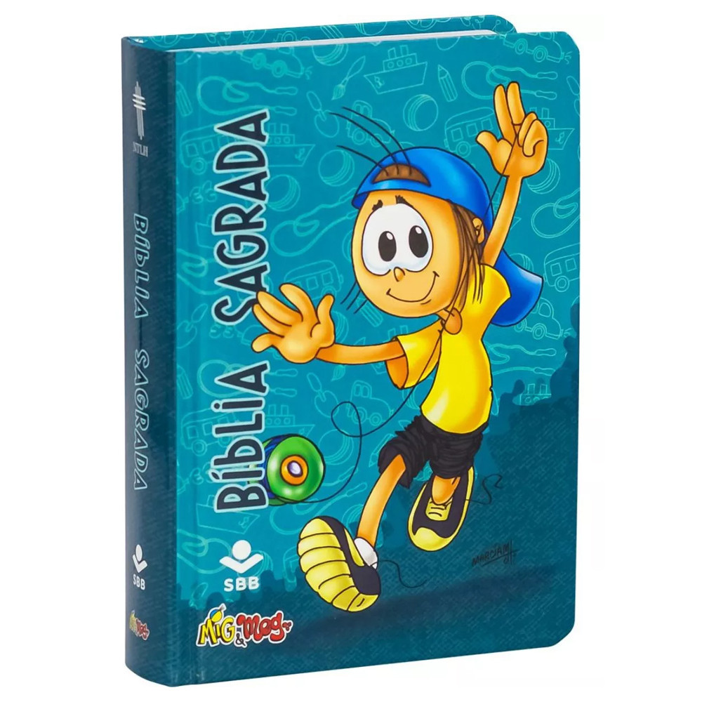 Bíblia Sagrada Mig & Meg | Ilustrada | Nova Tradução Na Linguagem De Hoje | Capa Dura Masculina Verde em Oferta na Shopee