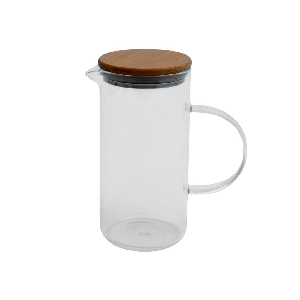 Jarra de Vidro com Tampa de Bambu 750ml - Oikos