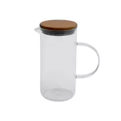 Jarra de Vidro com Tampa de Bambu 750ml - Oikos